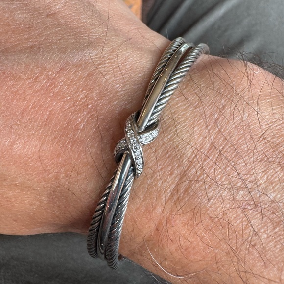 Used David YurmanSilver Twisted Cable Bracelet - Picture 1 of 6